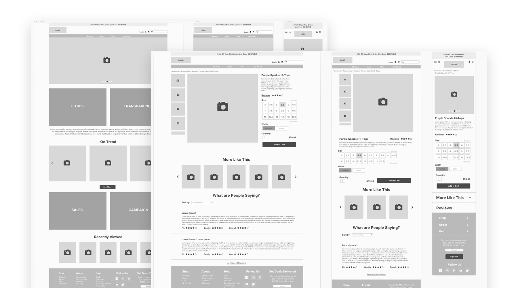 Mirror Wireframes